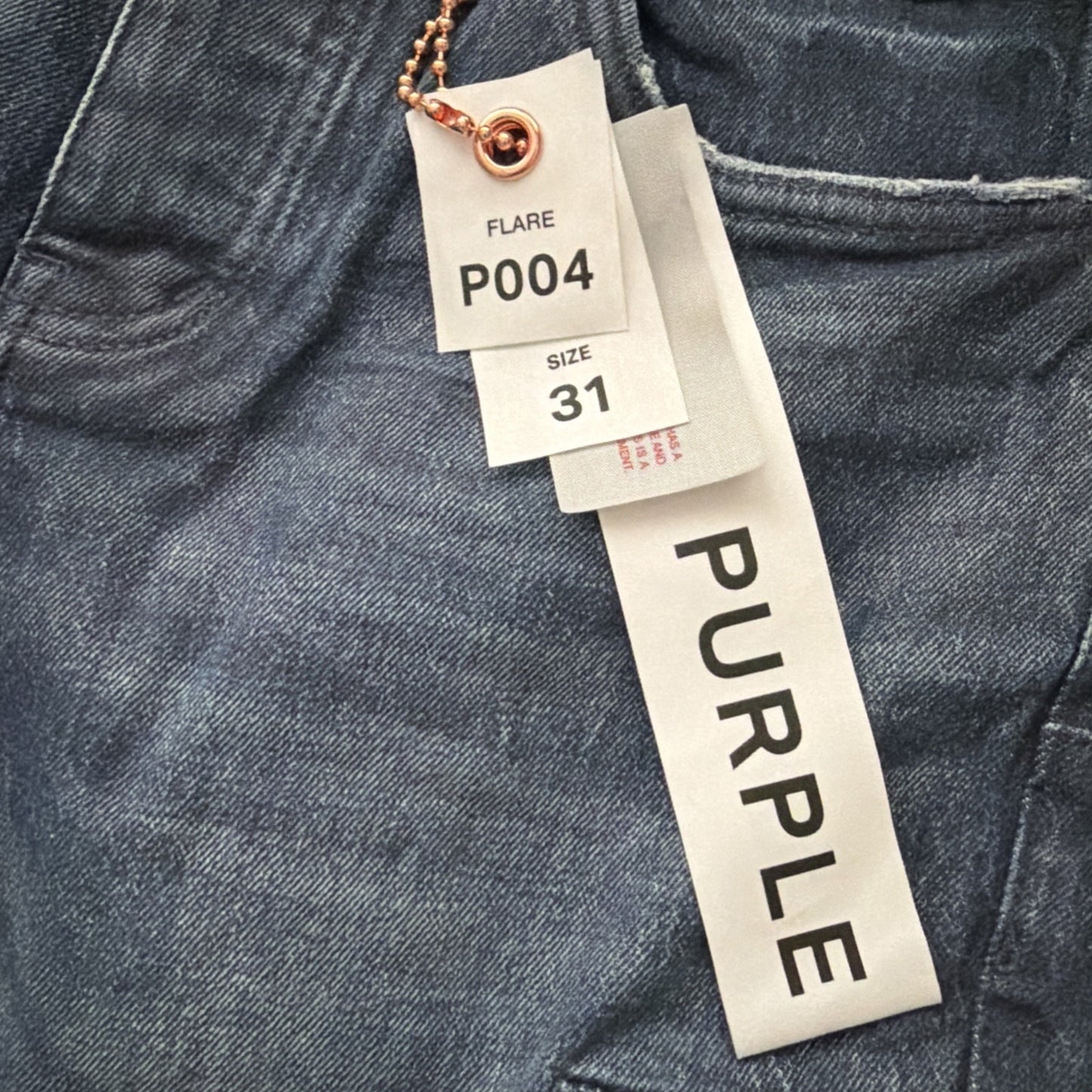 Purple Brand Jeans Coated Cargo Slim Fit Low Rise Flare