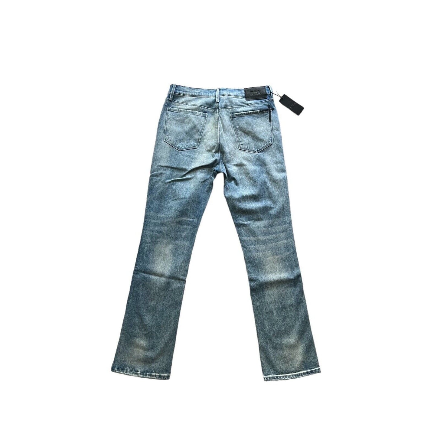 RtA Denis Faded Wash Flared Skinny Jeans