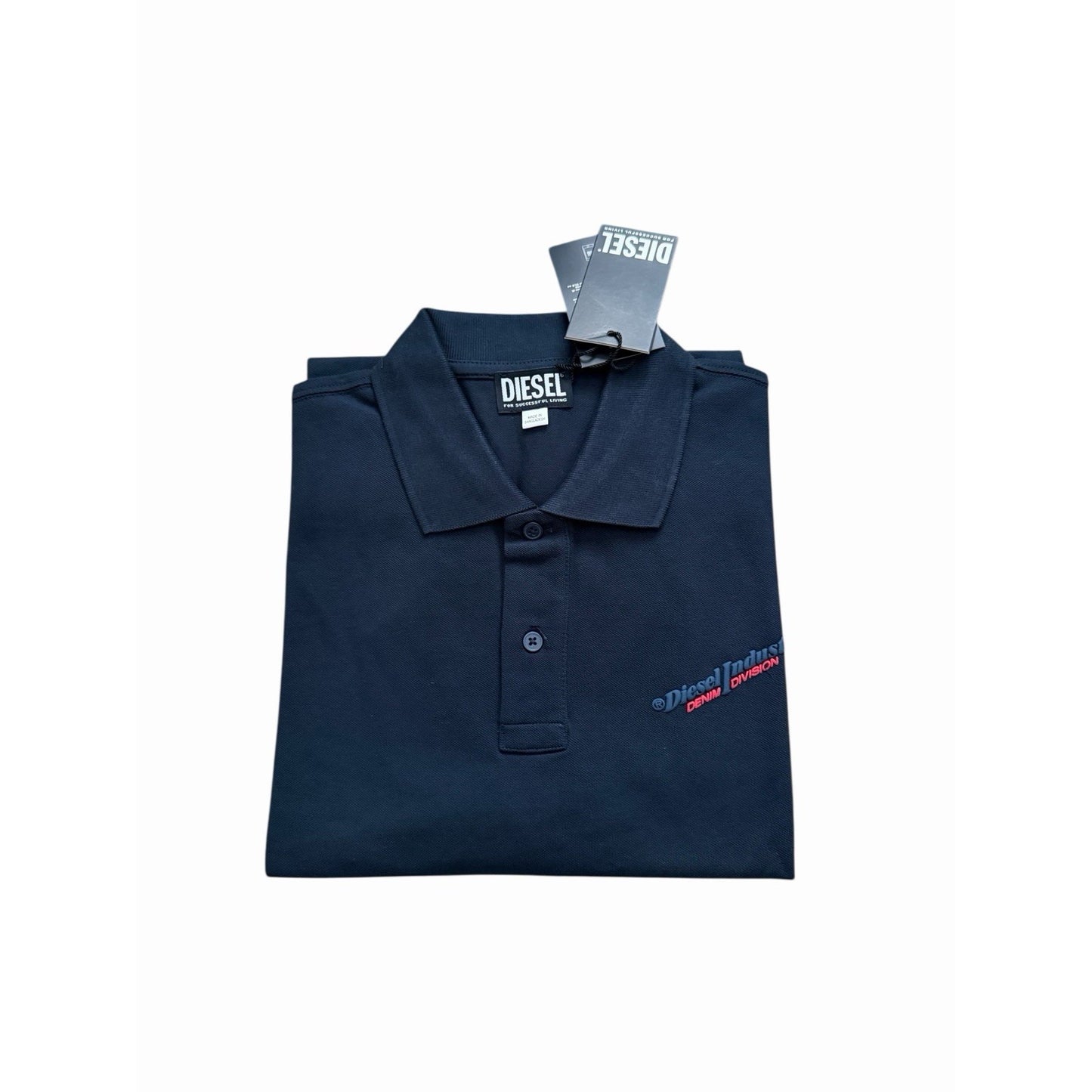 Diesel Mens T-Smith Industry Polo Shirt Midnight Blue