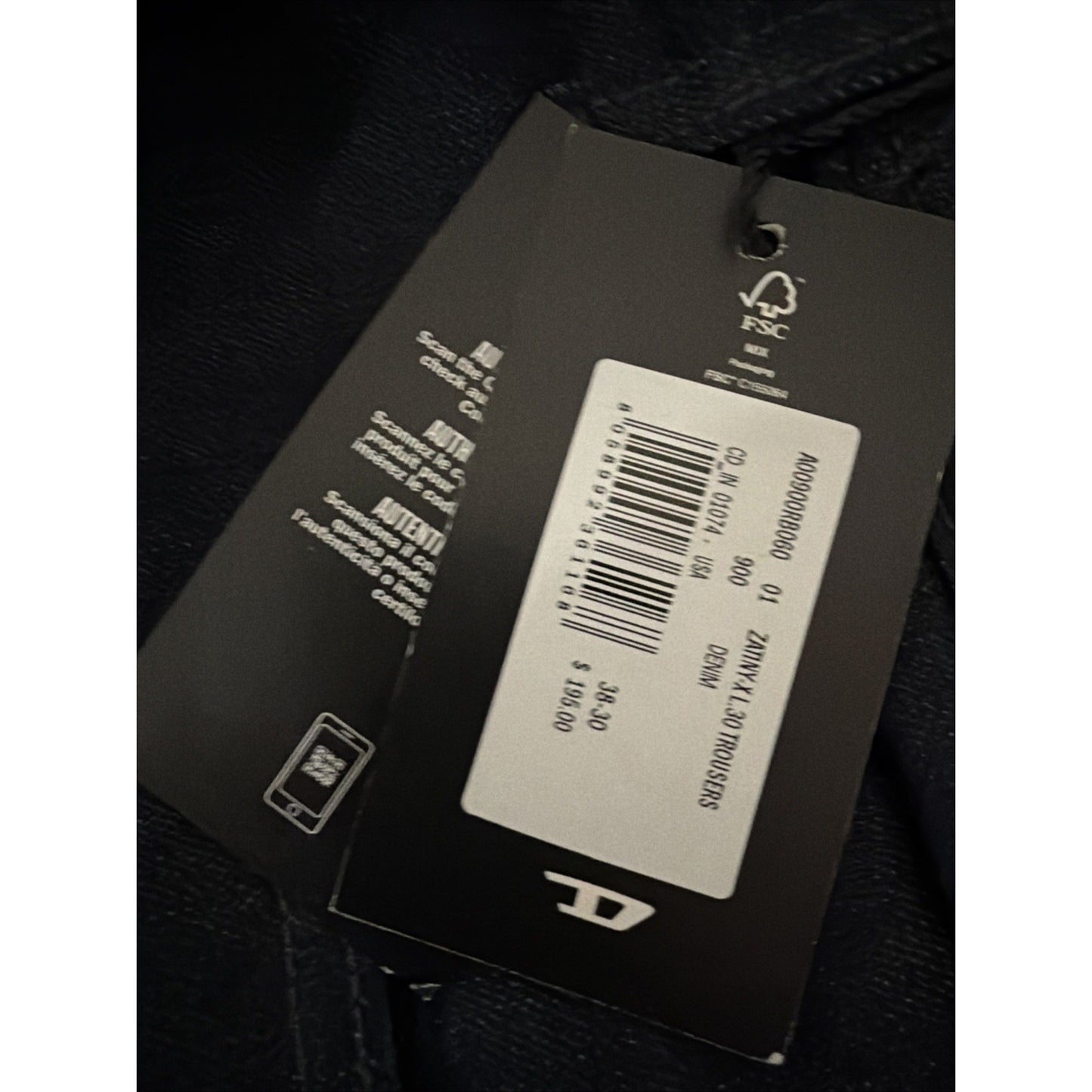 Diesel Zatiny Slim Bootcut Jeans Dark Blue RB060