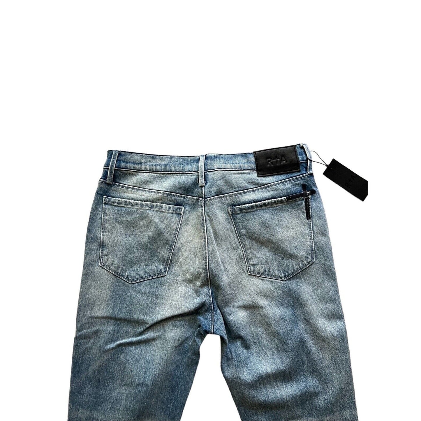 RtA Denis Faded Wash Flared Skinny Jeans