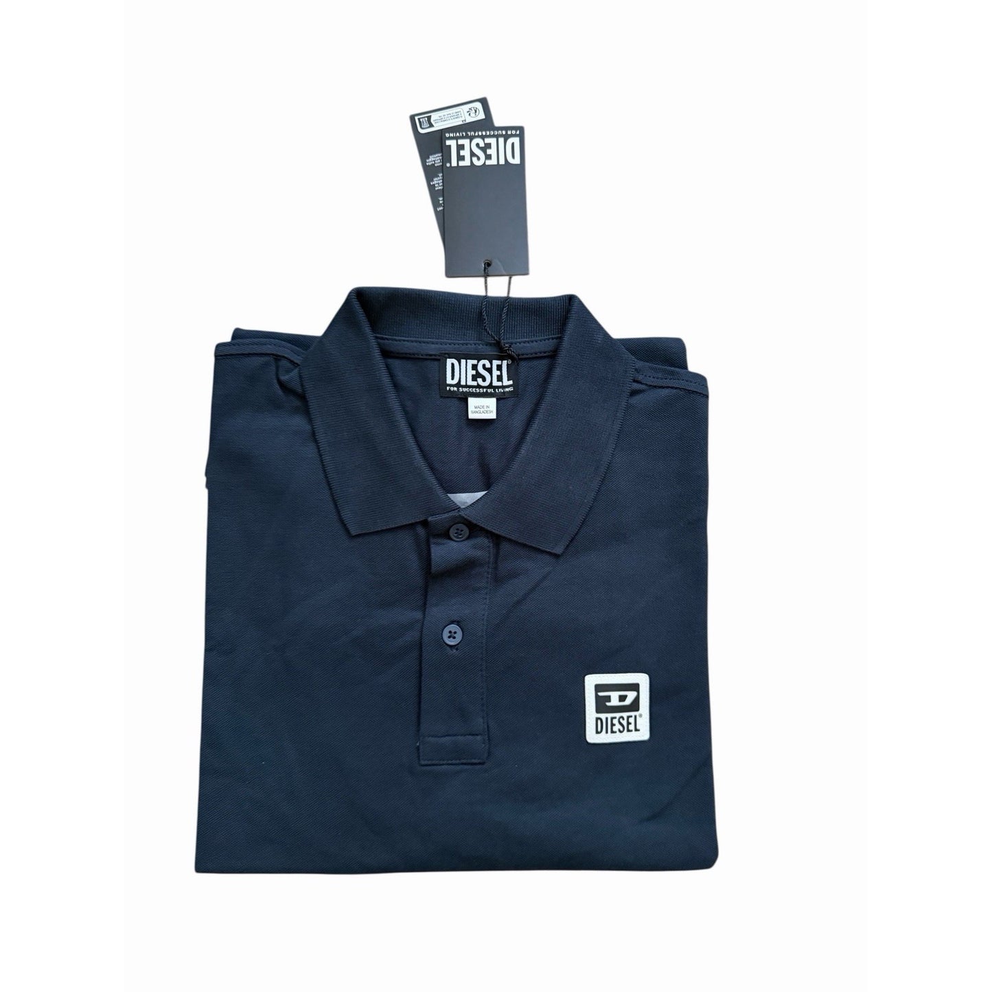 Diesel Mens T-Smith Polo Shirt Midnight Blue