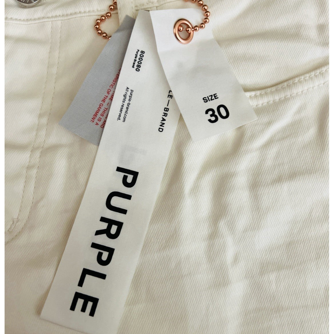 Purple Brand Jeans Patent Film Slim Cargo Bootcut White P004