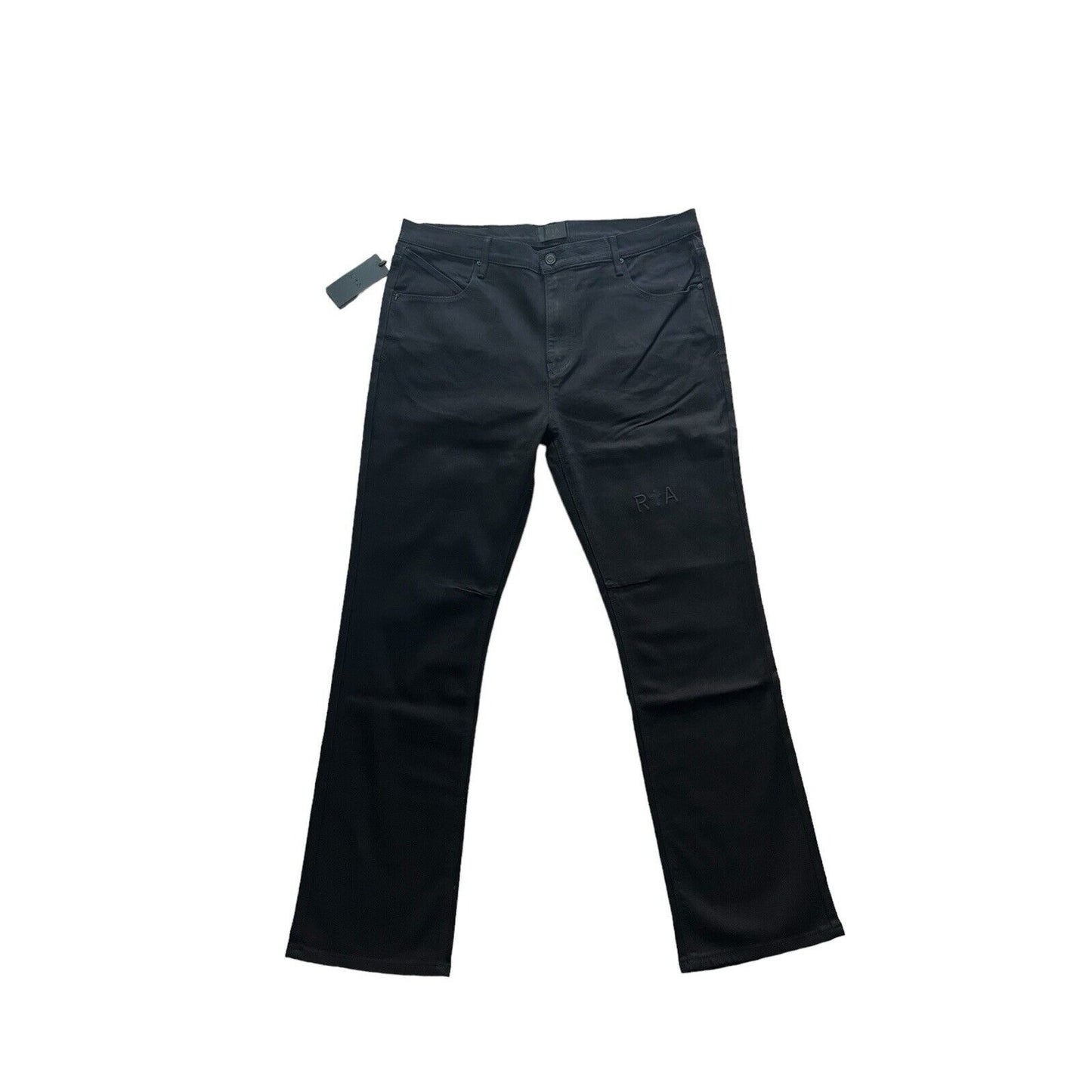 RtA Denis Black Logo Flared Skinny Jeans