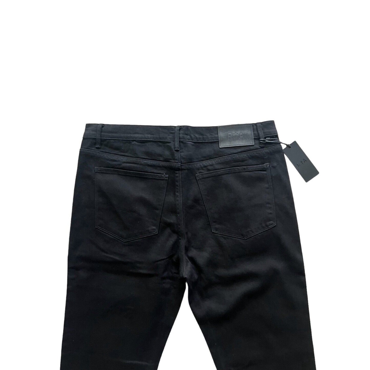 RtA Denis Black Logo Flared Skinny Jeans