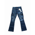 Purple Brand Jeans Coated Cargo Slim Fit Low Rise Flare