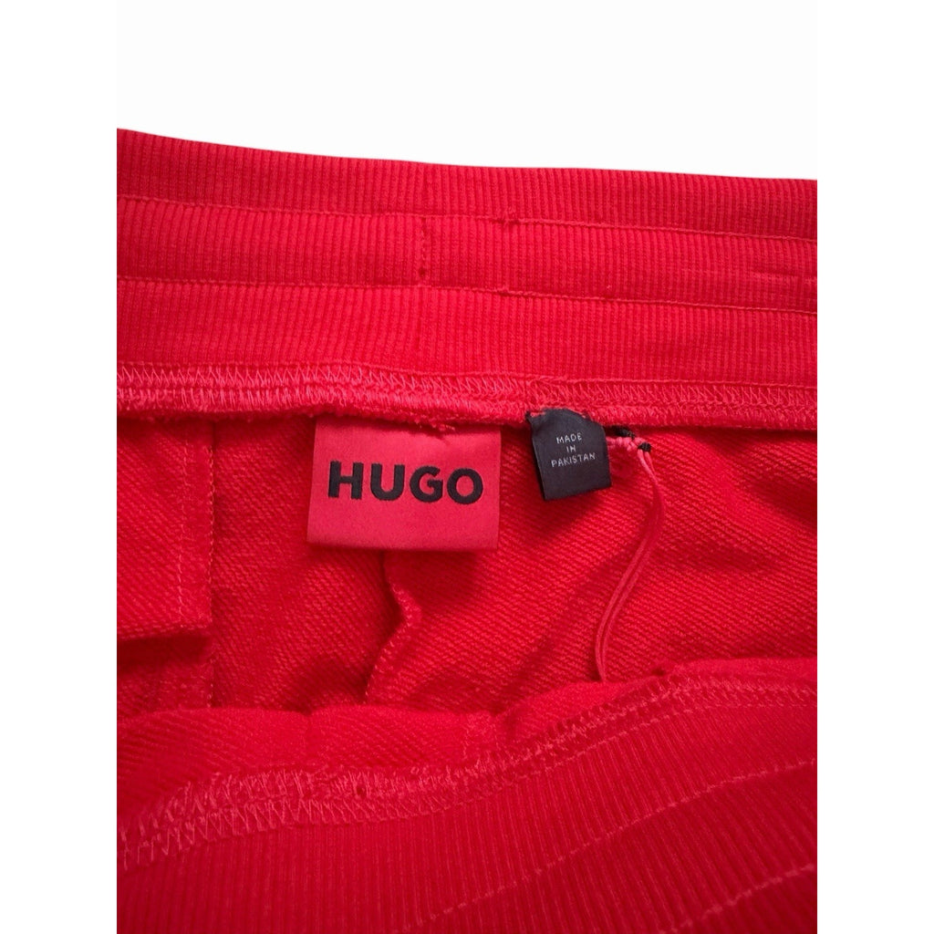 Hugo Boss Dramtol Drawstring Waist Cotton Blend Joggers Red