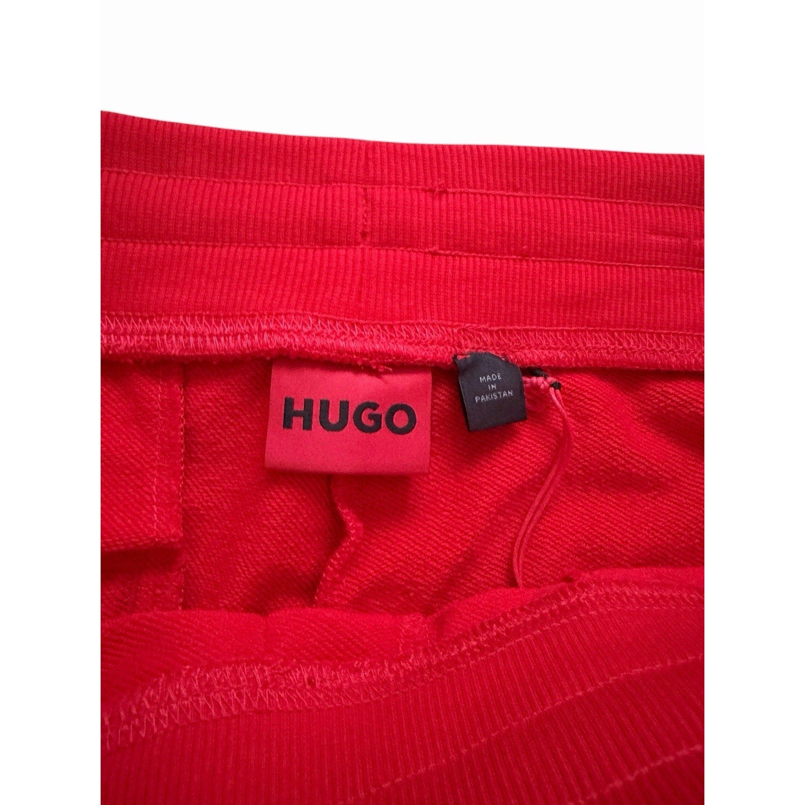 Hugo Boss Dramtol Drawstring Waist Cotton Blend Joggers Red