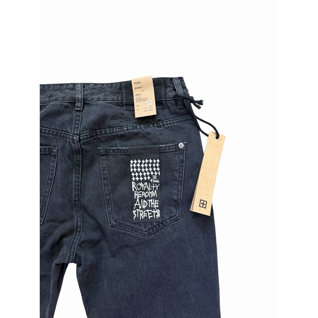 Ksubi Bronko Asher Trashed Bootcut Jeans - Black