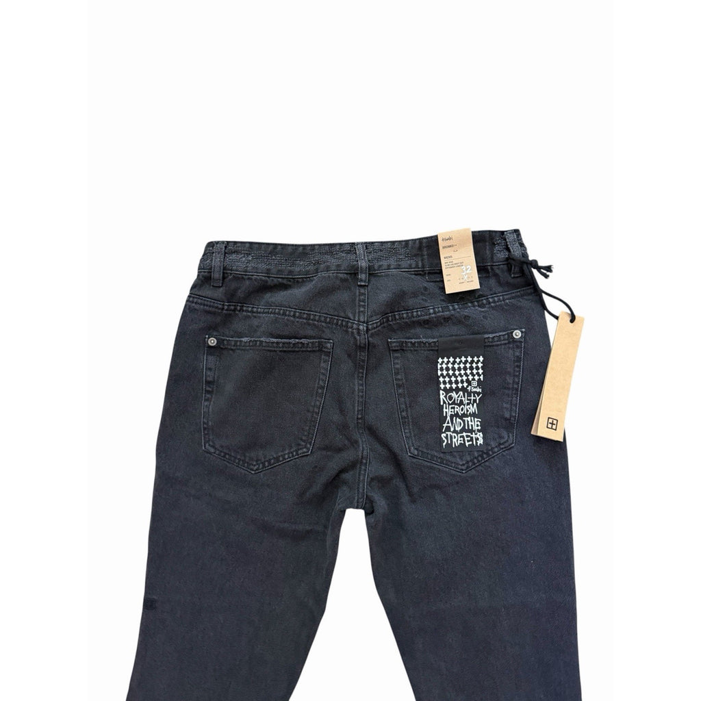 Ksubi Bronko Asher Trashed Bootcut Jeans - Black
