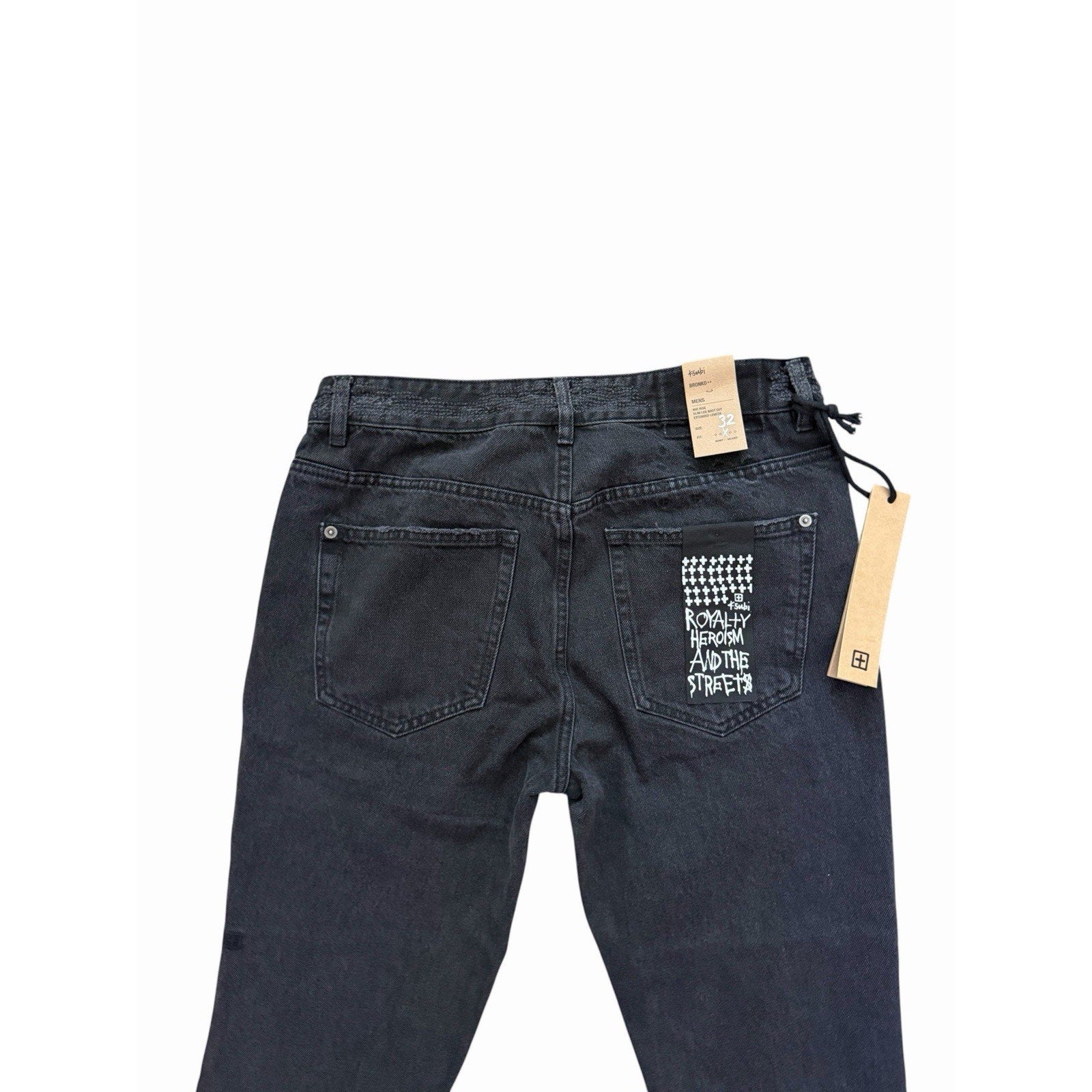 Ksubi Bronko Asher Trashed Bootcut Jeans - Black