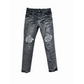 Purple Brand Dirty Blowout Drop Fit Slim Jeans - Grey