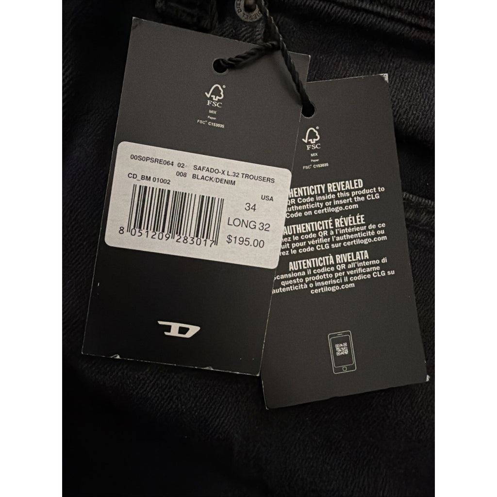 Diesel Safado Straight Fit Jeans RE064 - Black