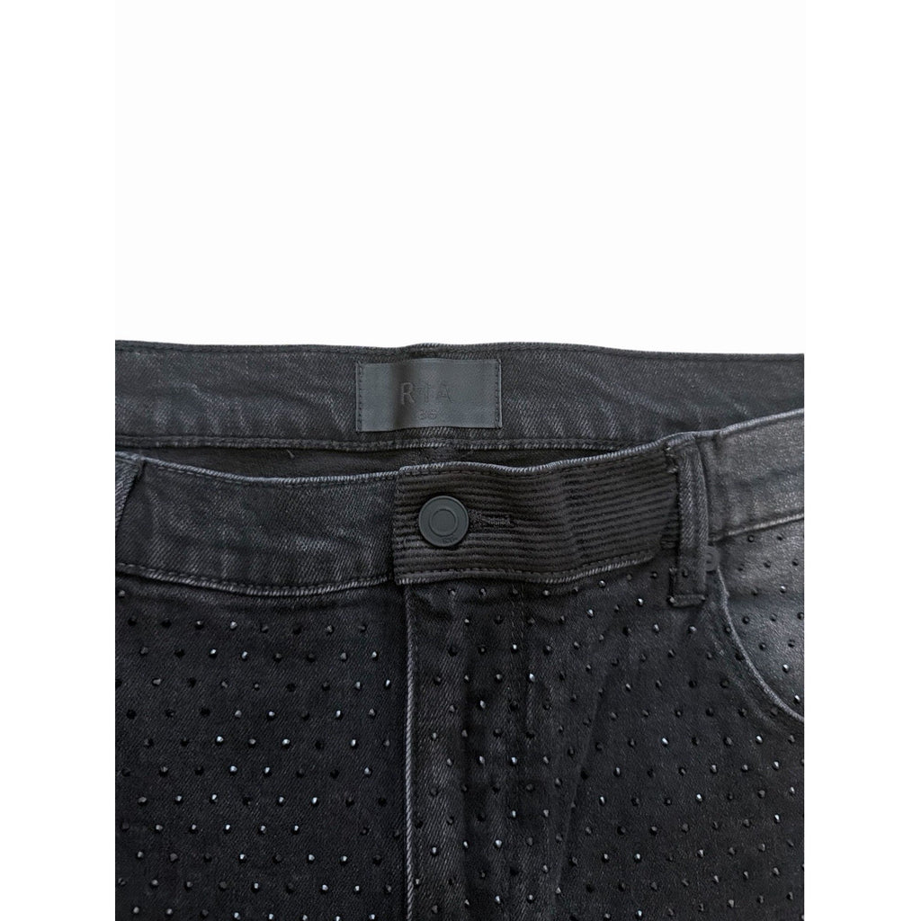 RtA Mens Bryant Crystal Embellished Skinny Jeans $280 Size 36x32 (36x32)