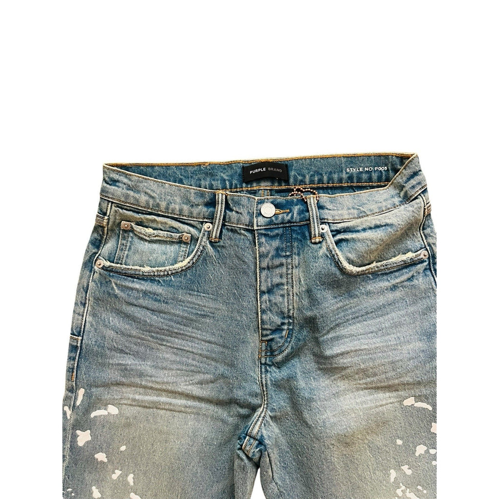 Purple Brand P005 Manganese Paint Slim Straight Jeans