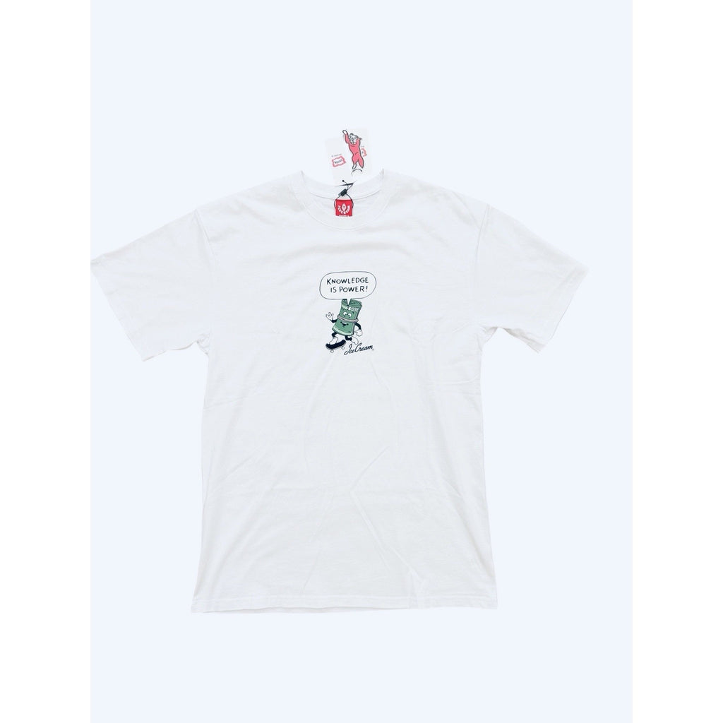 ICECREAM x Billionaire Boys Club BBC Mens Knowledge Tee T-Shirt White Size M