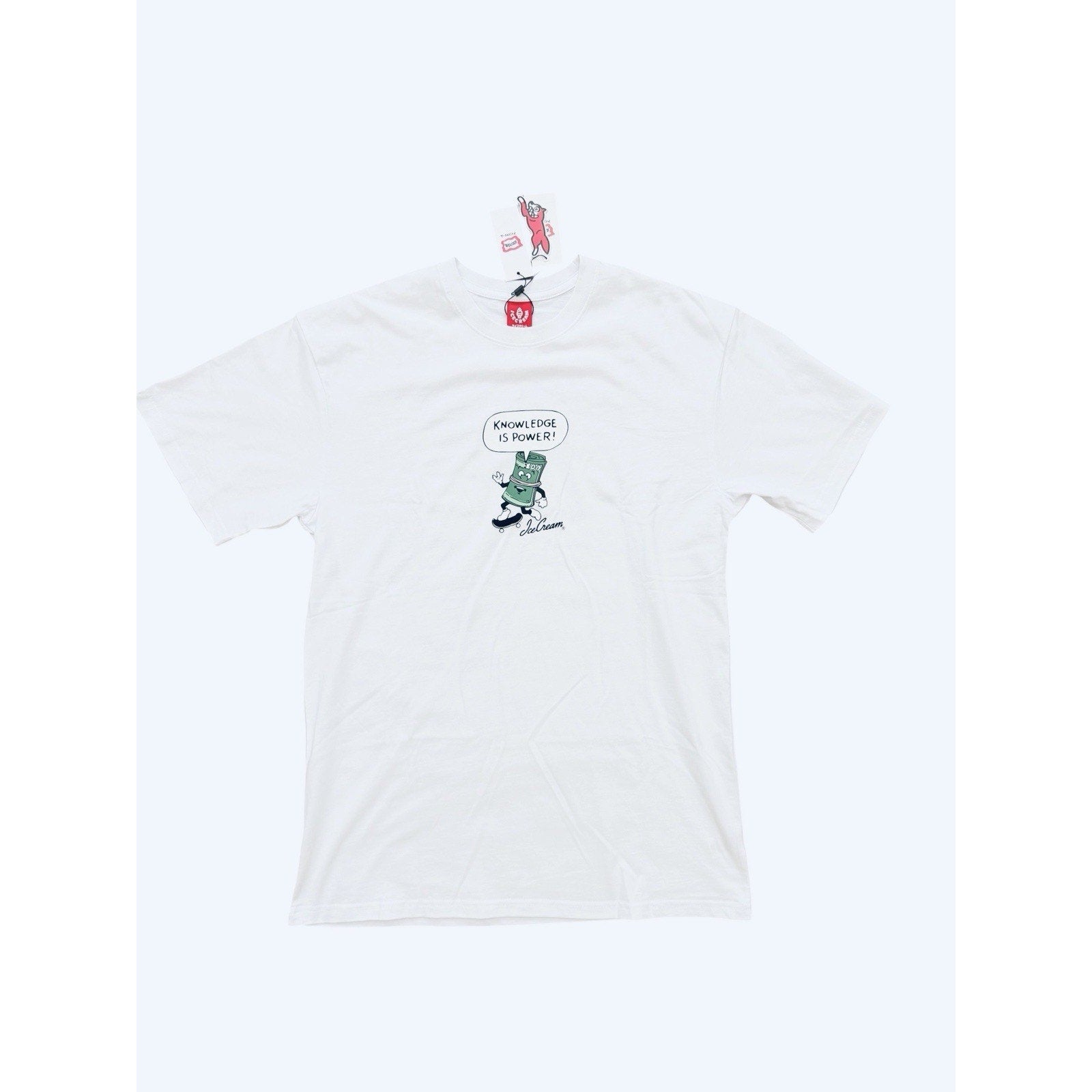 ICECREAM x Billionaire Boys Club BBC Mens Knowledge Tee T-Shirt White Size M