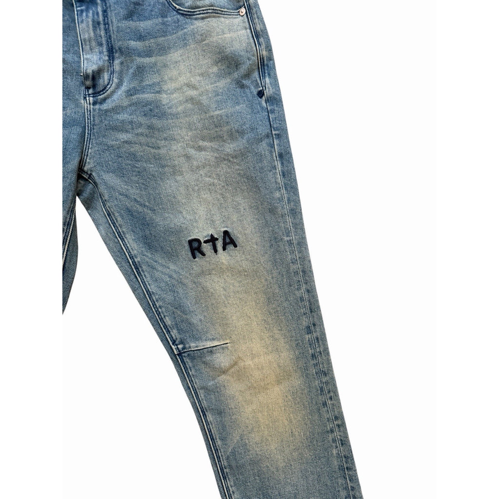 RtA Exodus D-Bryant Logo Skinny Jeans - Blue