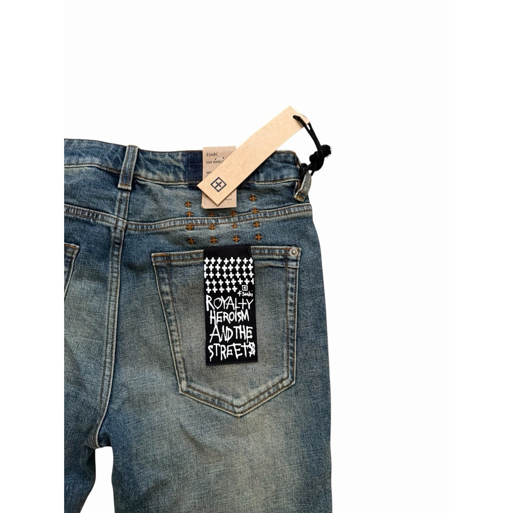 Ksubi Van Winkle Re-Up Blue Skinny Jeans