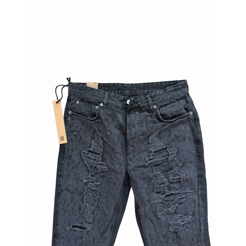 Ksubi Bronko Asher Trashed Bootcut Jeans - Black