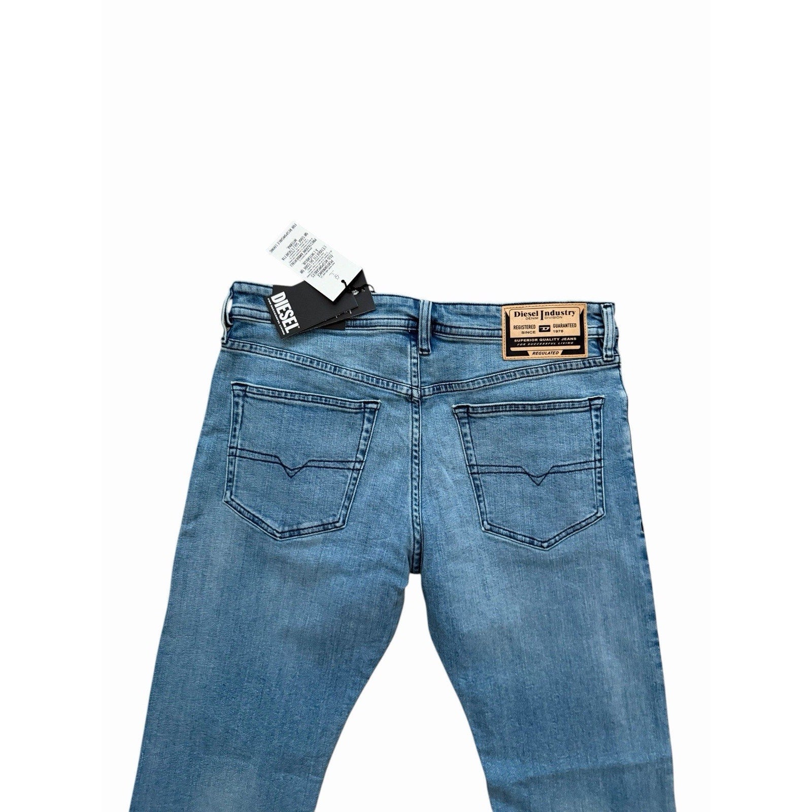Diesel Buster RE022 Tapered Fit Jeans - Blue Wash