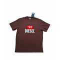 Diesel T-Just D Logo Flock Maglietta T-Shirt - Chicory Coffee