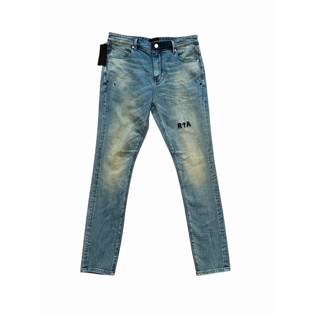 RtA Exodus D-Bryant Logo Skinny Jeans - Blue