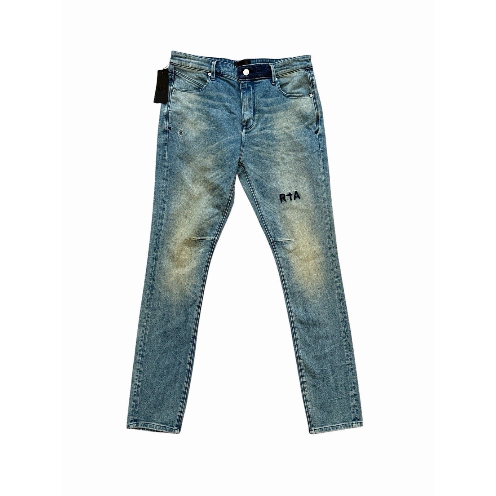 RtA Exodus D-Bryant Logo Skinny Jeans - Blue