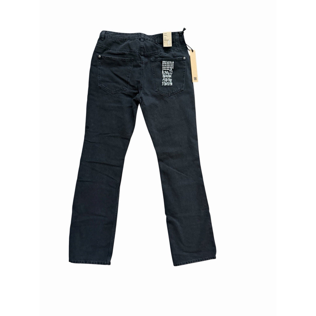 Ksubi Bronko Asher Trashed Bootcut Jeans - Black