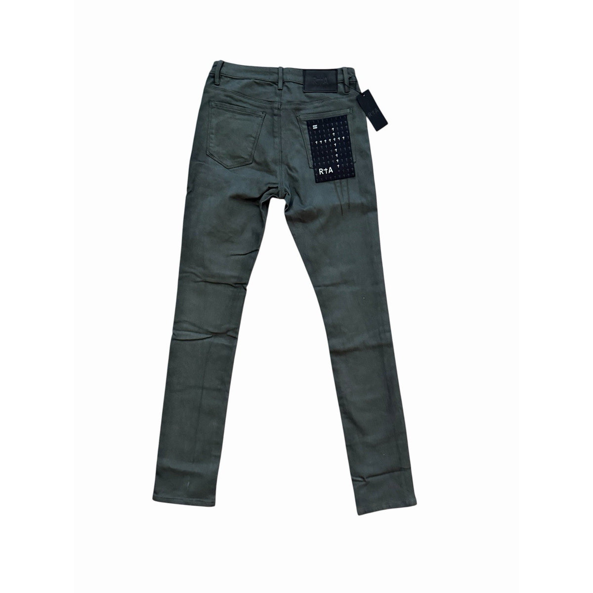 RtA Bryant Dusty Olive Triple Cross Skinny Jeans