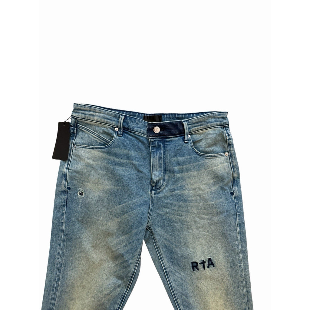 RtA Exodus D-Bryant Logo Skinny Jeans - Blue