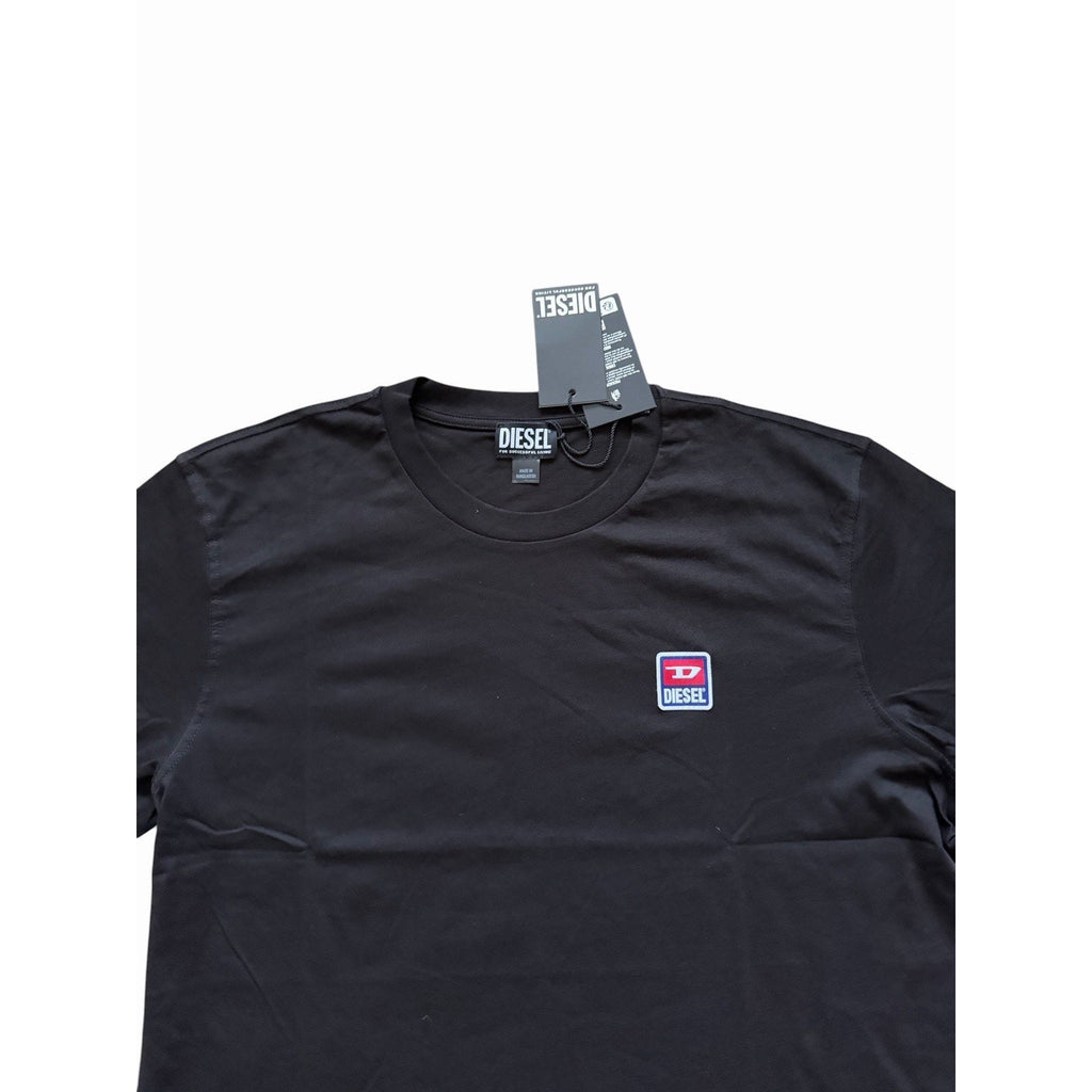 Diesel T-Just Maglietta T-Shirt Black Logo Tee Mens $70 Size M