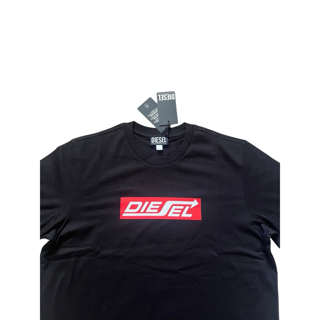 Diesel T-Just Off Box Logo T-Shirt $80 Black Size L