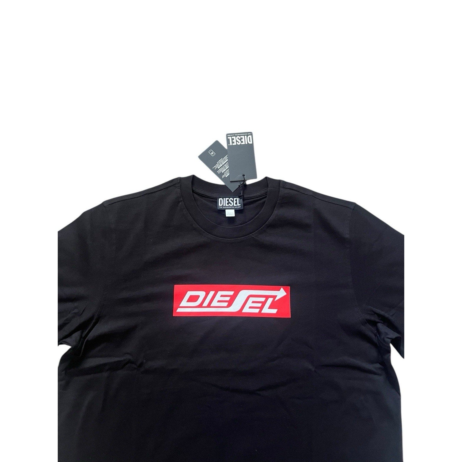 Diesel T-Just Off Box Logo T-Shirt $80 Black Size L