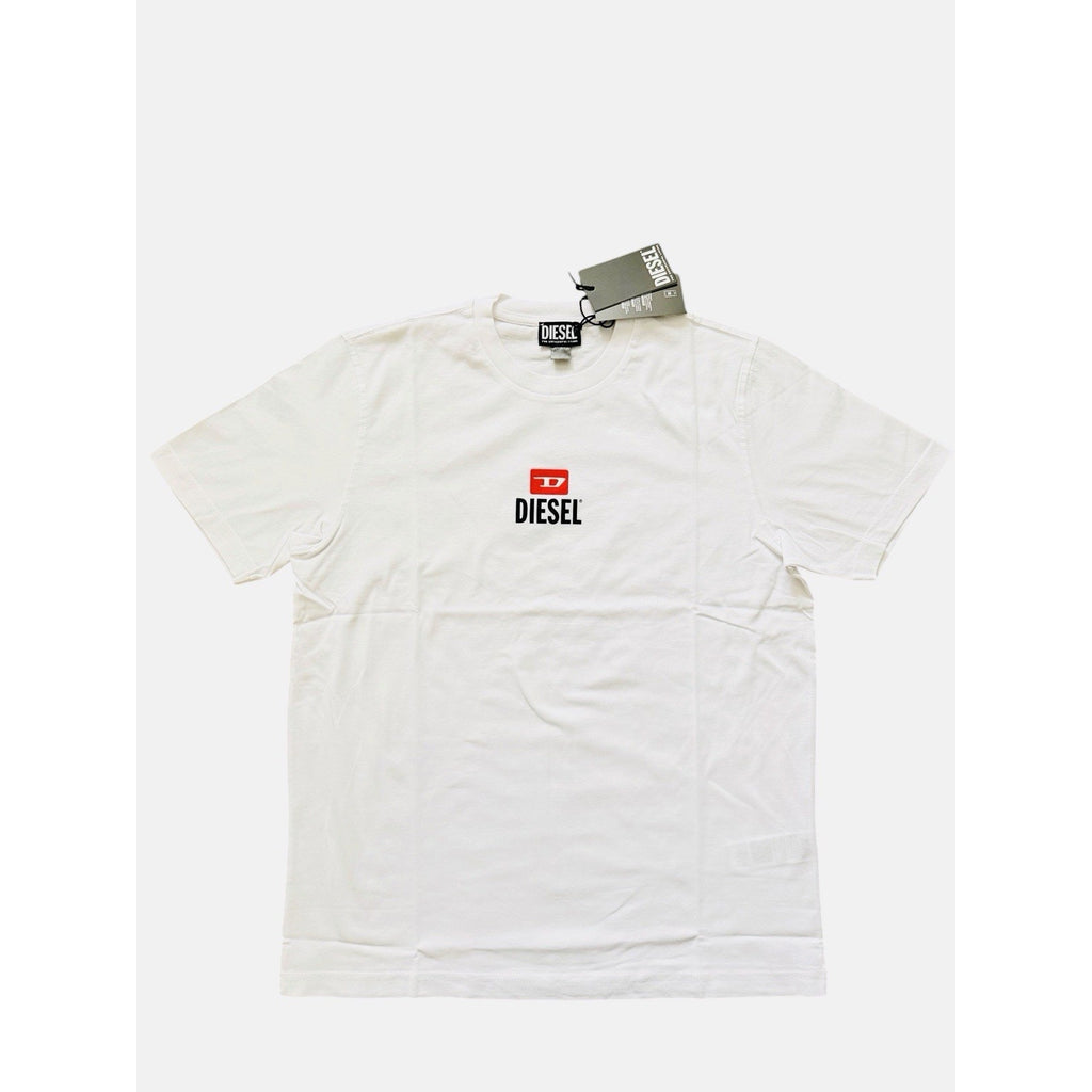 Diesel T-Just Small New D Logo Maglietta T-Shirt $80 White Size M