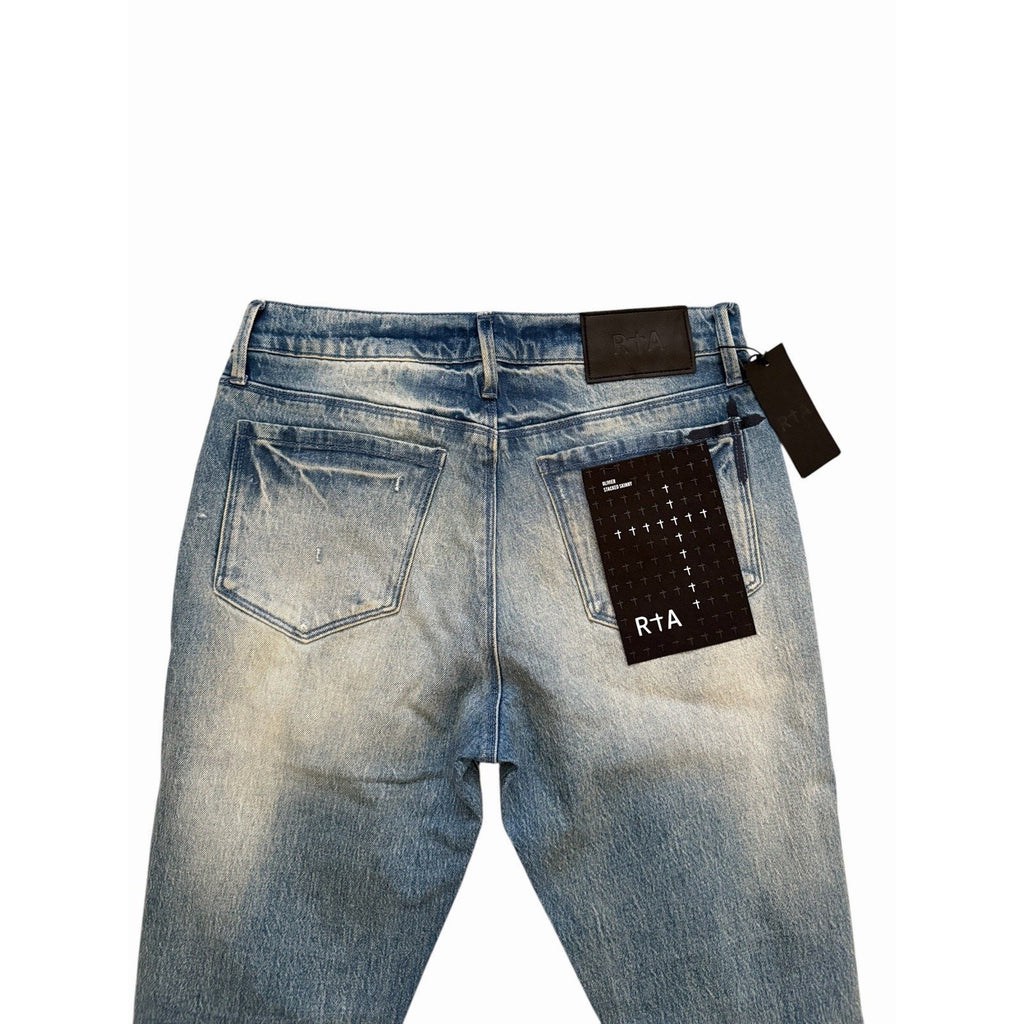 RtA Clayton Olivier Stacked Skinny Jeans - Medium Blue