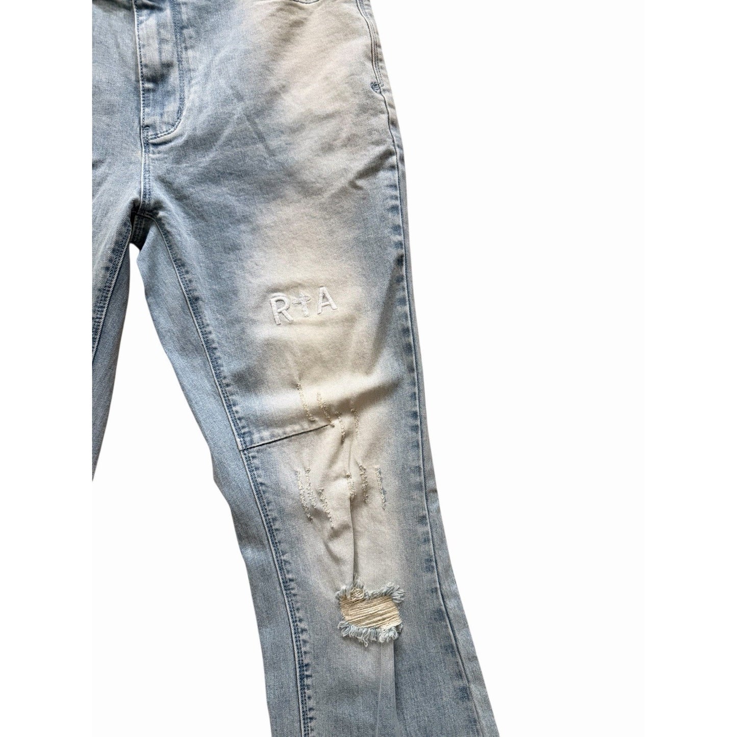 RtA Mens Strikethrough Jeans Slim Bootcut