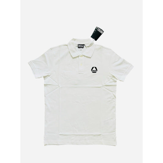 Diesel Mens T-Smith Polo Shirt White