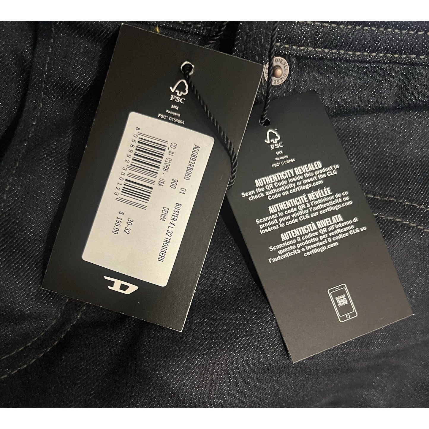 Diesel Mens Buster Tapered Jeans RB060