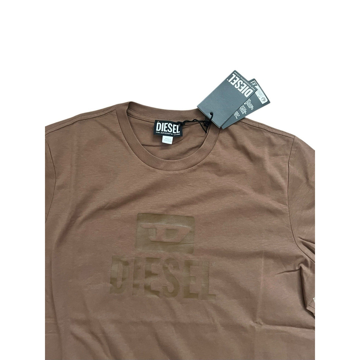 Diesel T Diego Tone Mens Logo T-Shirt NWT $80 Brown Size M