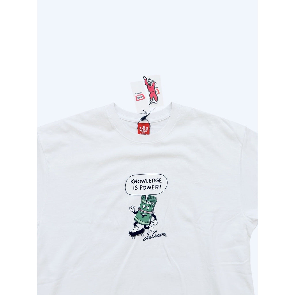 ICECREAM x Billionaire Boys Club BBC Mens Knowledge Tee T-Shirt White Size M