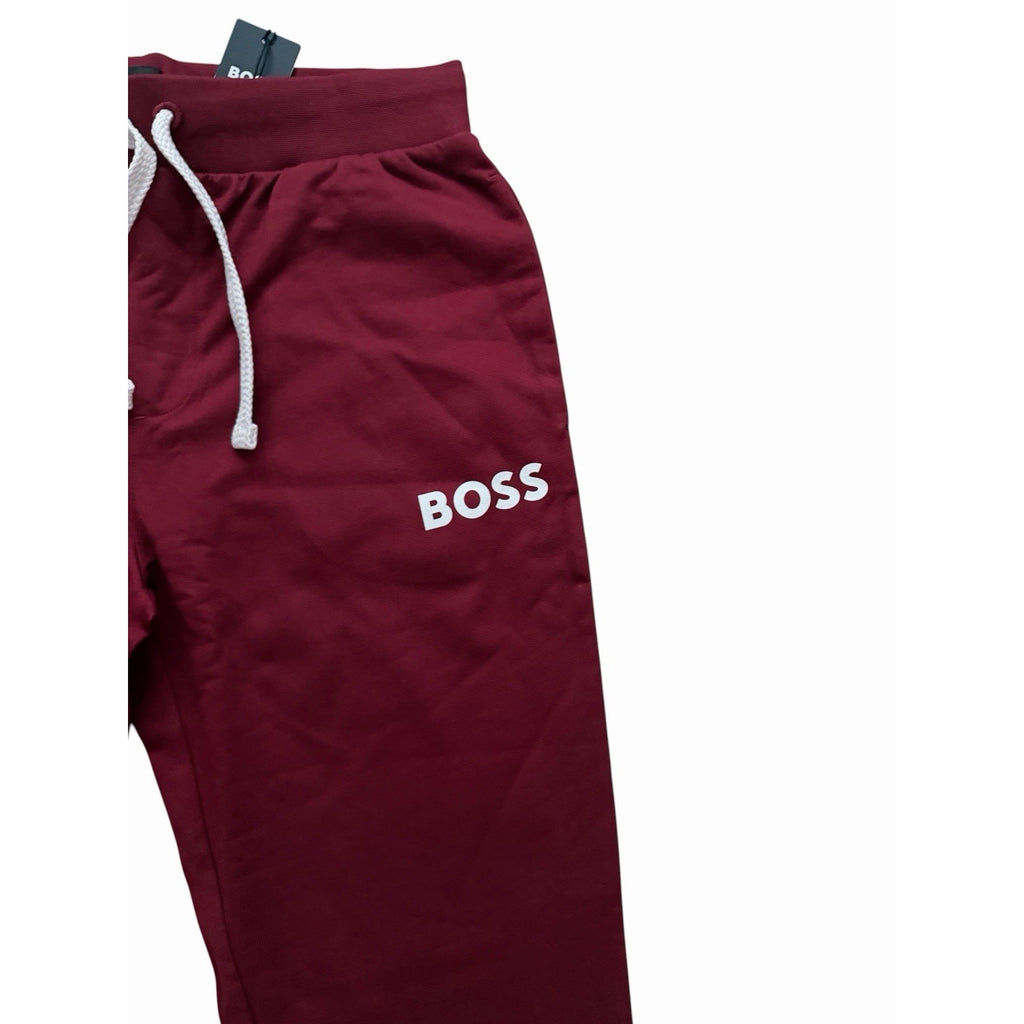 Hugo Boss Ease Drawstring Waist Cotton Blend Joggers - Burgundy Red