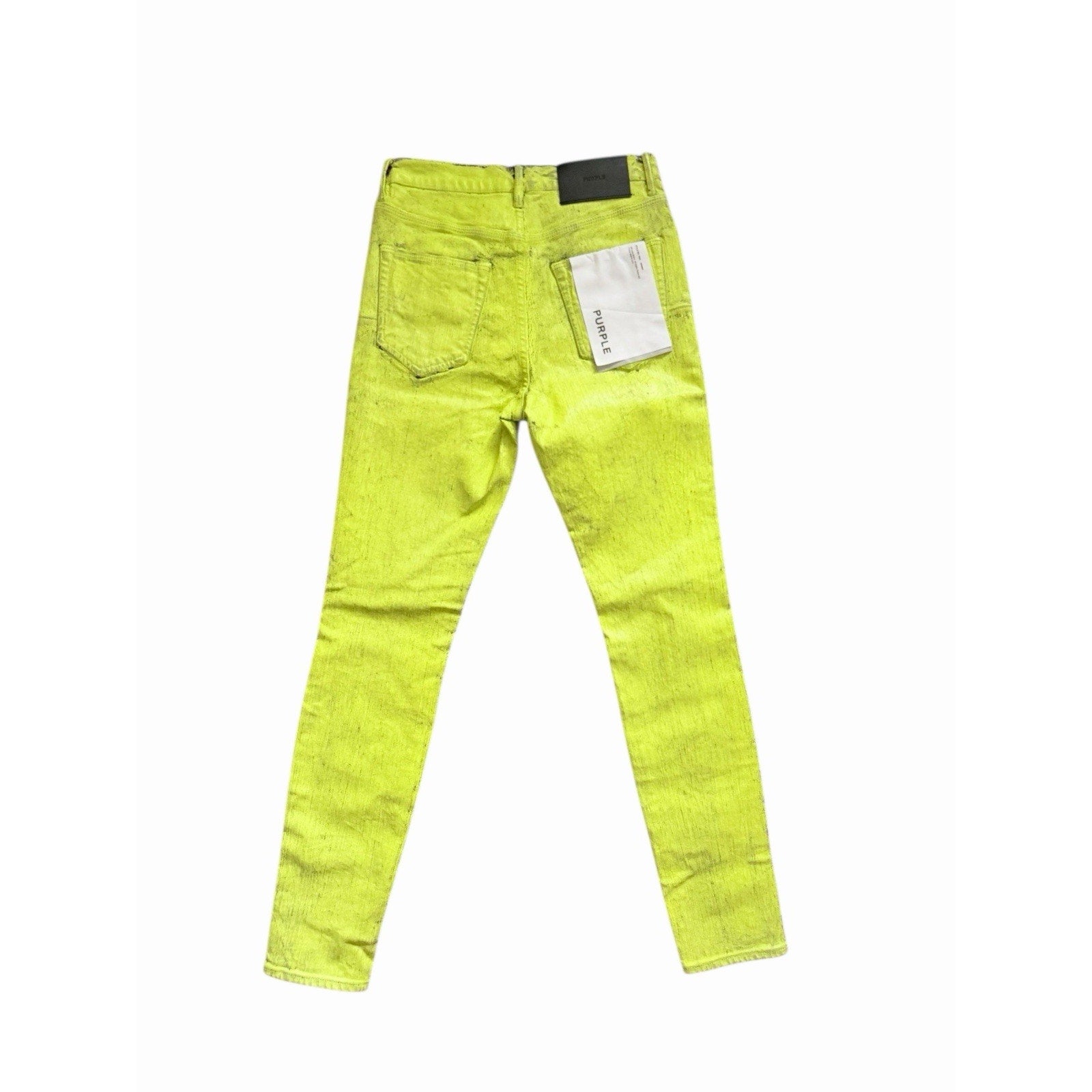 Purple Brand Paint Job Skinny Jeans - Neon Green