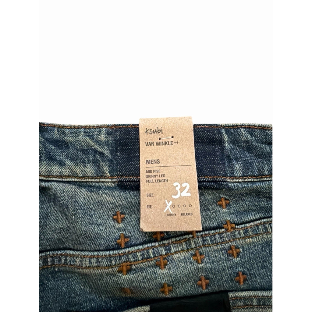 Ksubi Van Winkle Re-Up Blue Skinny Jeans