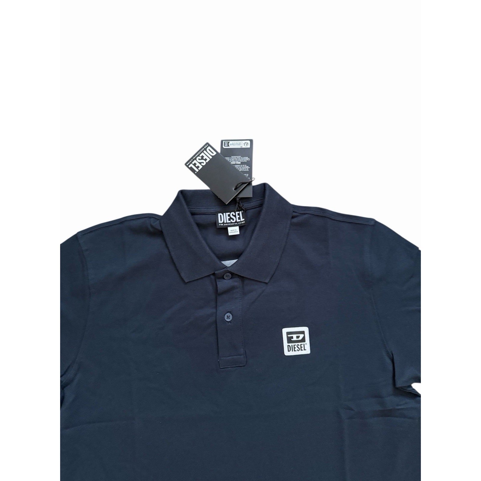 Diesel Mens T-Smith Polo Shirt Midnight Blue
