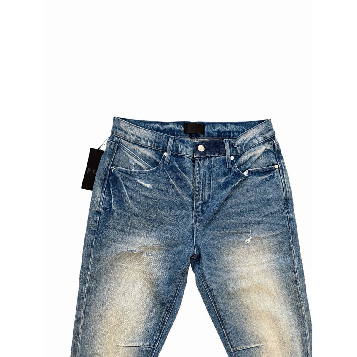RtA Clayton Olivier Stacked Skinny Jeans - Medium Blue