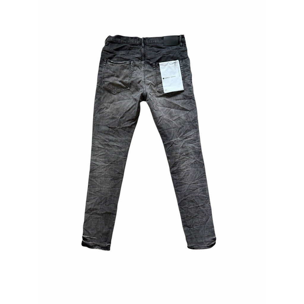 Purple Brand Dirty Blowout Drop Fit Slim Jeans - Grey