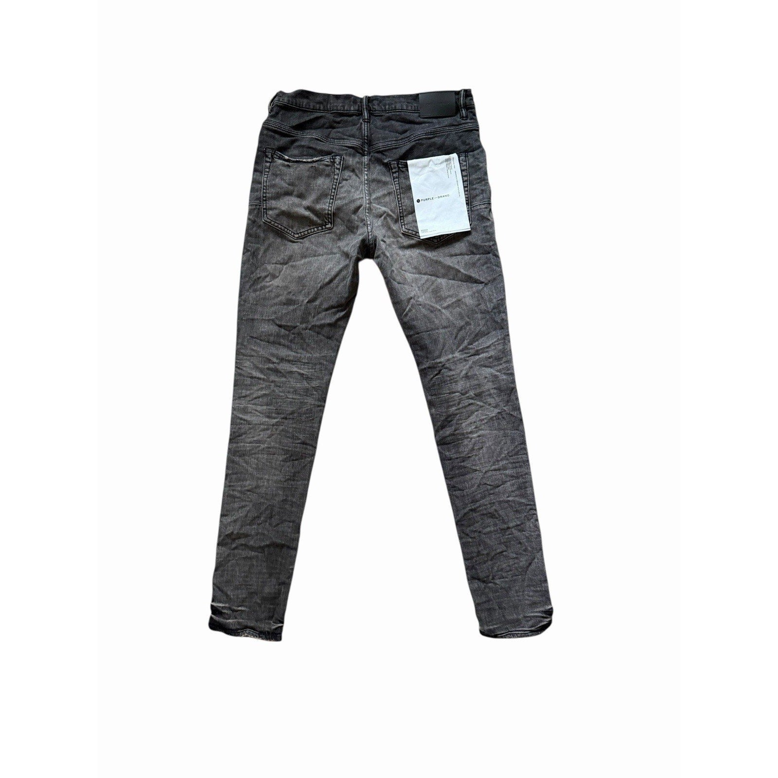 Purple Brand Dirty Blowout Drop Fit Slim Jeans - Grey