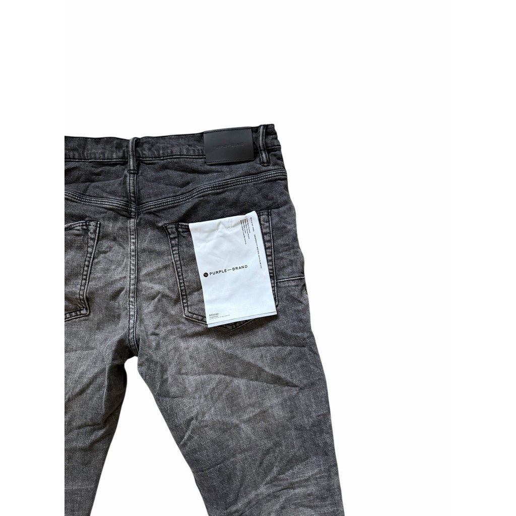 Purple Brand Dirty Blowout Drop Fit Slim Jeans - Grey