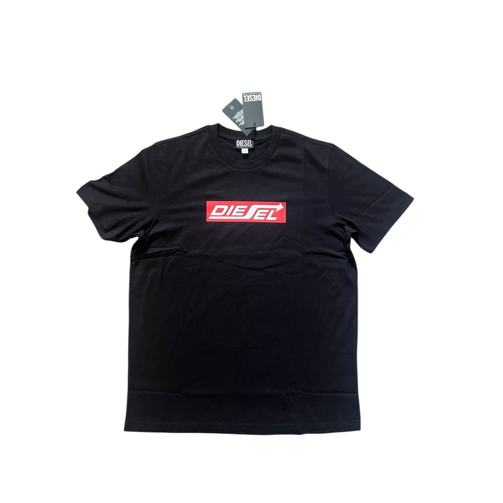 Diesel T-Just Off Box Logo T-Shirt $80 Black Size L